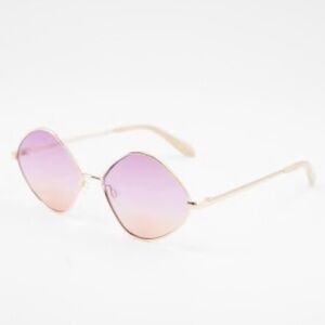 Quay It's A Look diamond sunglasses with ombre lilac lens in gold